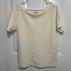 ANDREE BY UNIT Women's Ivory Cable Knit Sweater